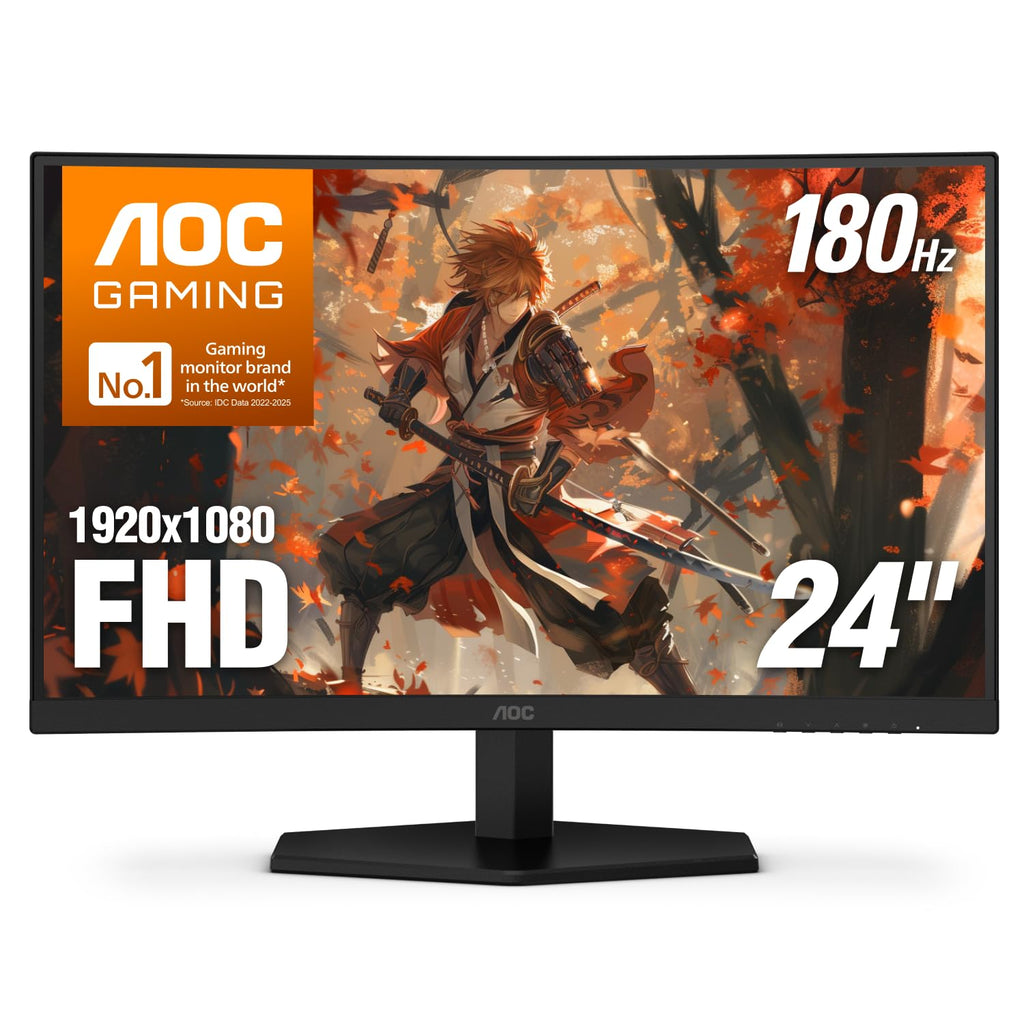 AOC 27 Inch Curved Gaming Monitor FHD 200Hz VA 0.3ms HDR, C27G4H2