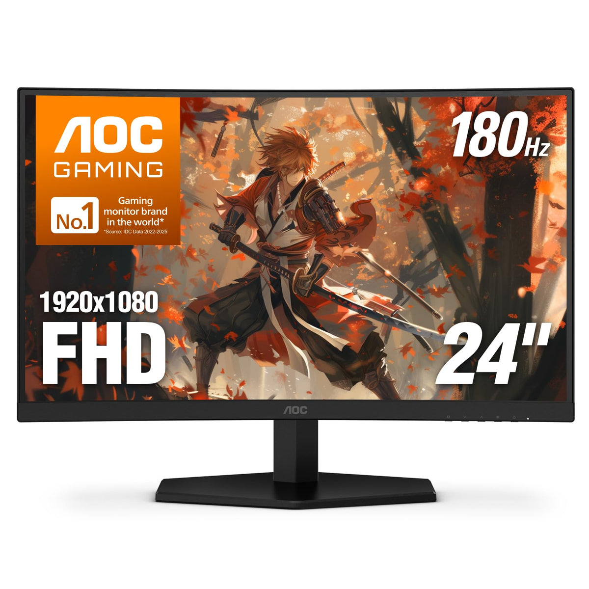 AOC 27 Inch Curved Gaming Monitor FHD 200Hz VA 0.3ms HDR, C27G4H2