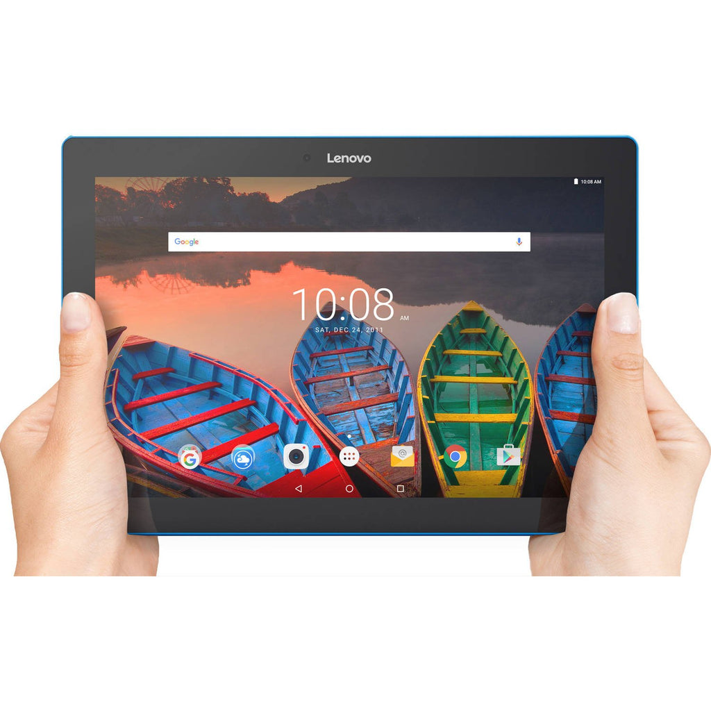 Lenovo Tab 10 Tablet, 10.1" HD Touchscreen, Qualcomm Quad-core Processor 1.30GHz, 1GB Memory, 16GB Storage, Wifi, Bluetooth, Webcam, Up to 10 hours battery life, Android 6.0 OS
