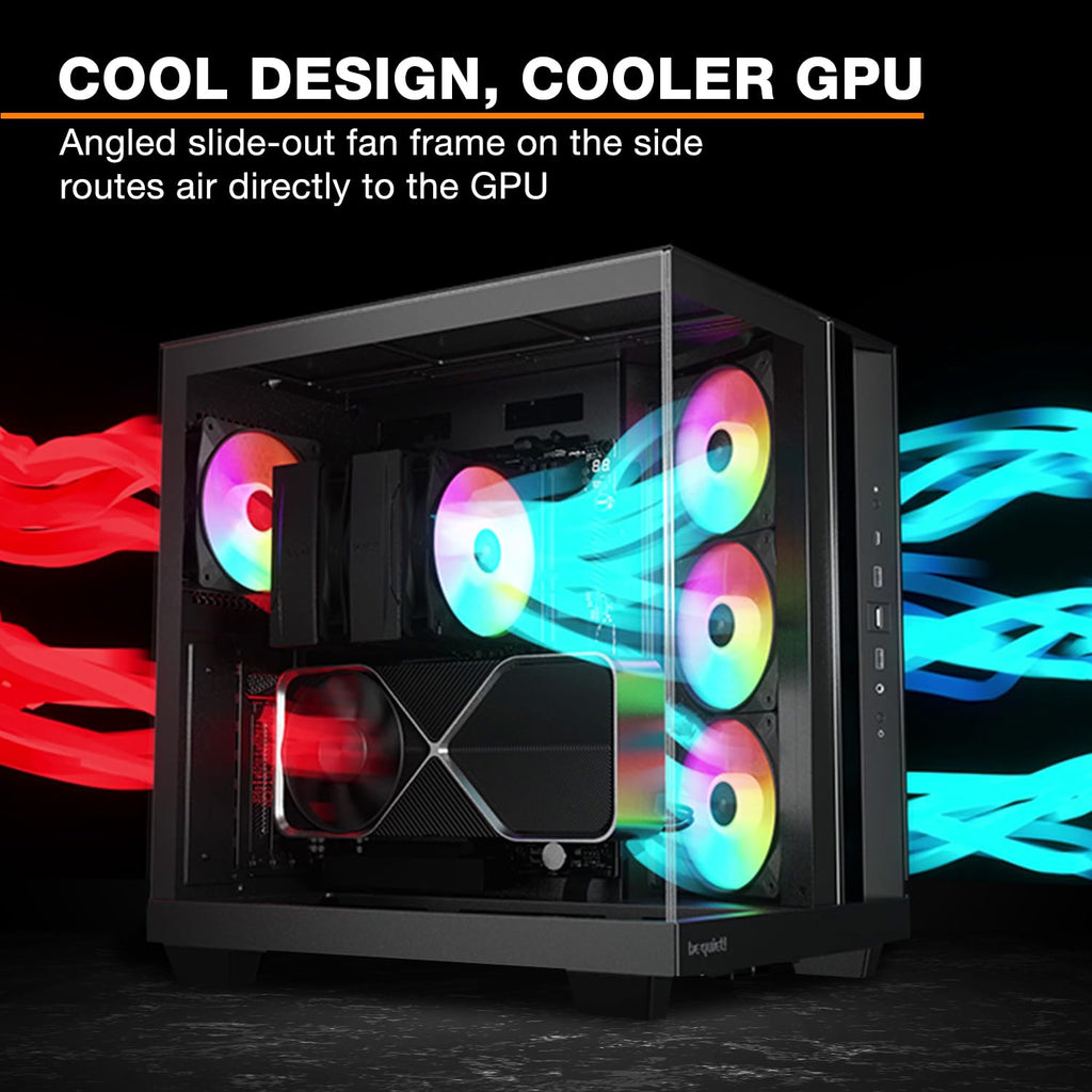 be quiet! Light Base 500 LX Black PC Case, Fully Windowed Front and Side