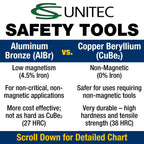 CS Unitec | Non-Sparking Pliers | Groove Joint | 10 in. | Max 1-1/8 in. | TUV Certified | Aluminum Bronze | Non-Magnetic | Corrosion Resistant | EX604-10A