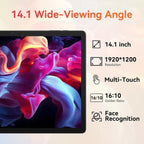 Tablet｜14 inch Android 16 Tablet｜36GB RAM 256GB ROM ｜1920 * 1200 IPS FHD｜10000mAh 30W Fast Charging｜Octa-core Processor｜Wi-Fi 6, BT 5.4｜Dual Camera with Gemini AI｜Keyboard｜Stylus｜Case｜Headphone