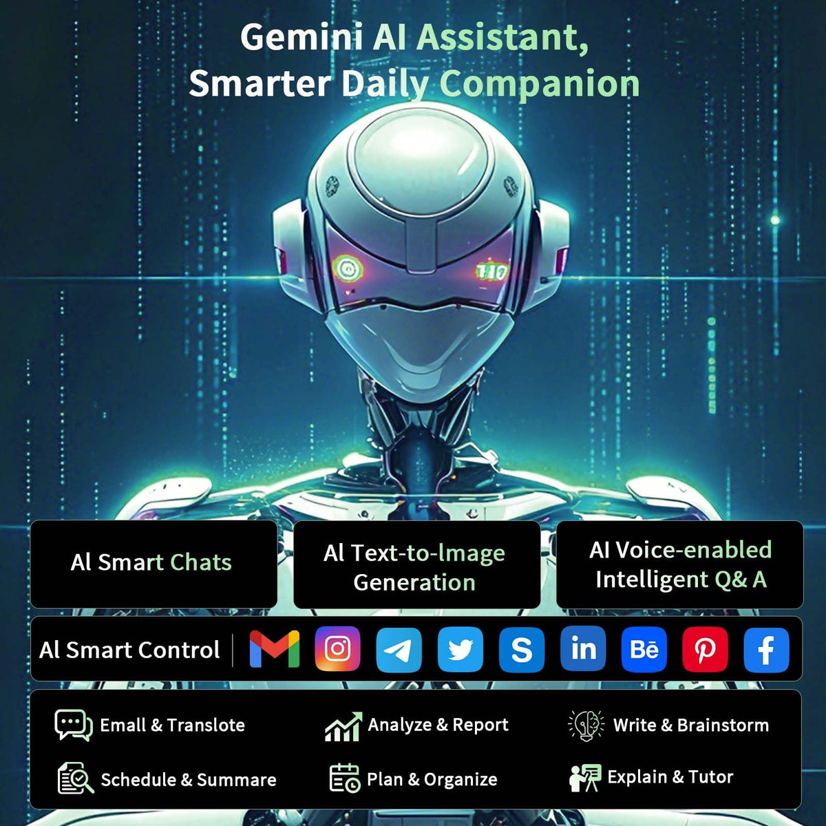 Tablet, 10 Inch Android 16 Tablet with Keyboard, Gemini AI, 32GB+256GB+2TB