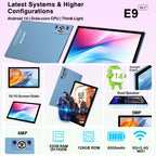 Android Tablet 22GB RAM 128GB ROM 2TB TF, 2026 Electronics Tablets 10 Inch 8000mAh with Keyboard Mouse, 2.0GHz, 5G WiFi, BT 5.0, Gemini AI, GMS Certified, Incell Display (Blue)