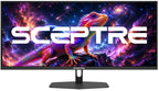 Sceptre New 34-inch Prime Gaming Monitor 3440 x 1440 up to 240Hz 1ms 100% sRGB DisplayPort x2 HDMI x2 Build-in Speakers, Machine Black 2027 (E345B-QU240T Series)