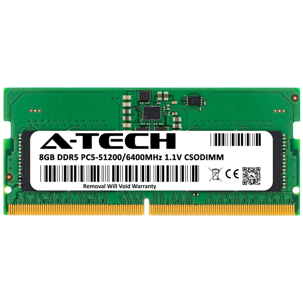 A-Tech 8GB DDR5 6400MHz PC5-51200 (PC5-6400B) CL52 CSODIMM Non-ECC RAM Memory Upgrade Module for Laptop, Notebook Computers