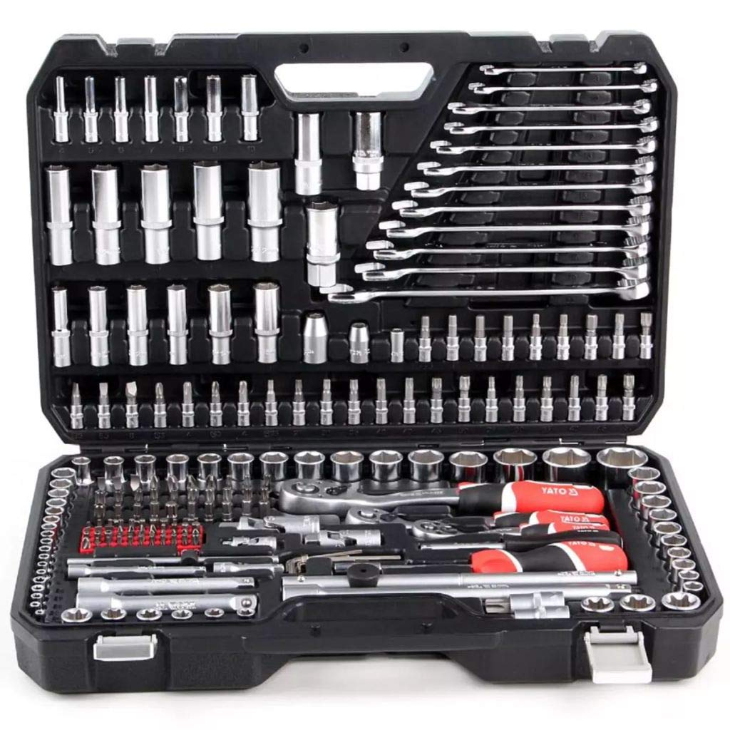 Yato YT-38841 216-Piece Socket Spanner Set – 1/4 Inch, 3/8 Inch and 1/2 Inch