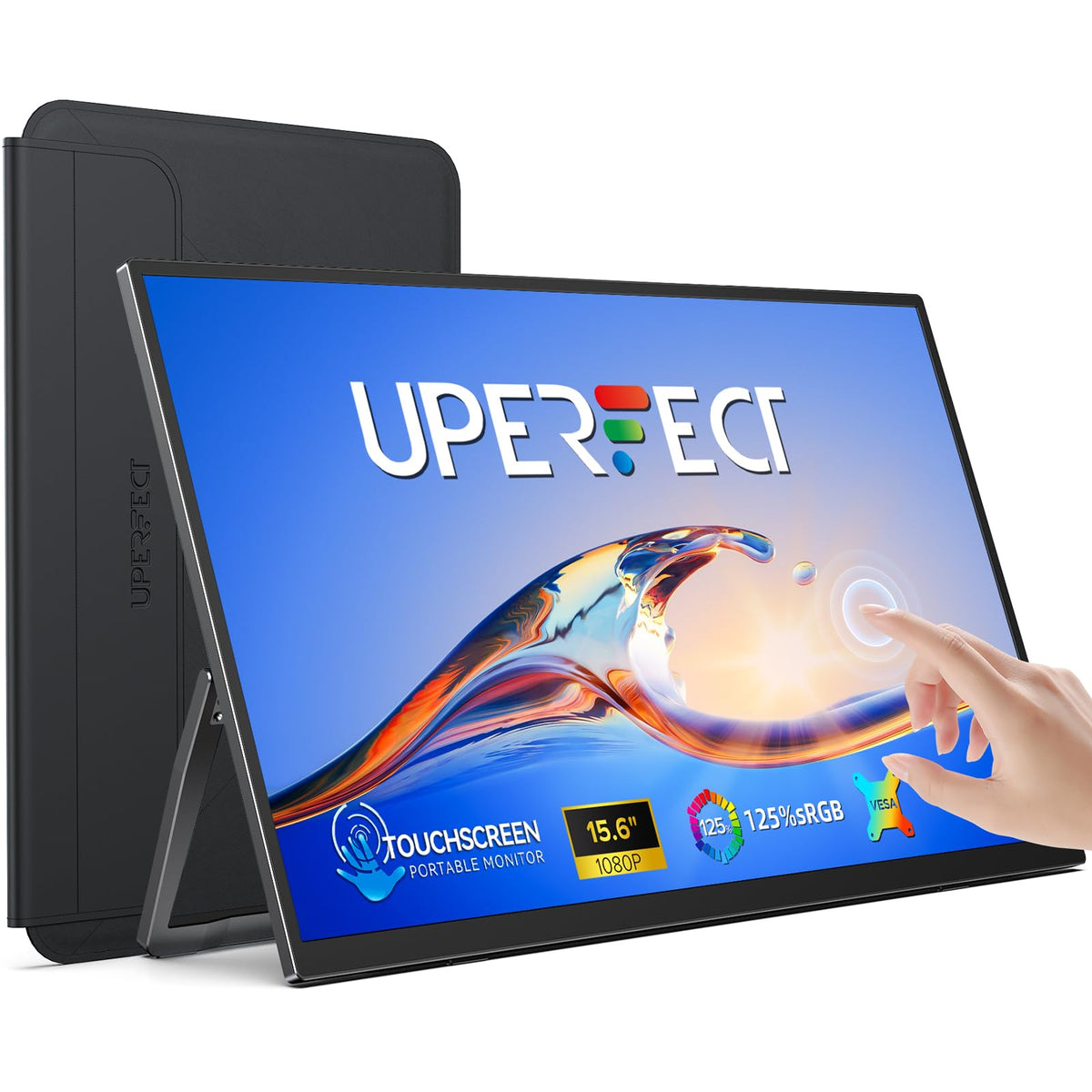 UPERFECT Portable Monitor Touchscreen 15.6 Inch 125% sRGB Travel Monitor