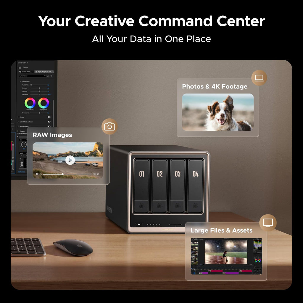UGREEN NAS DXP4800 GT 4-Bay for Creators, Tech Enthusiasts and Office Teams
