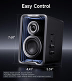 Edifier QR30 RGB Light Desktop Computer Gaming Speakers, 30W RMS, Black