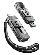 MOVE SPEED 1TB USB Drives, ThumbDrive with Dual Ports & Push-Pull Design — 560MB/s Read Speed, Type C + USB 3.2 Drive for iPhone 15/16/17/18Android/Mac