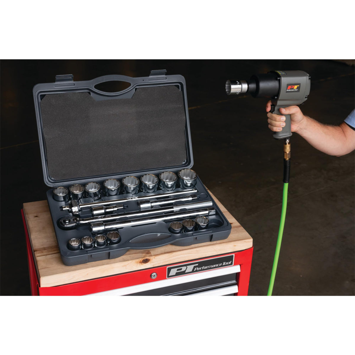 Performance Tool W34904 21-Piece 3/4 in. Drive SAE Socket Set
