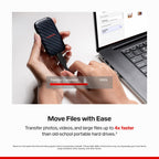 Sandisk 1TB Portable Drive, Up to 600MB/s Read Speeds - Black