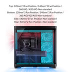 JONSBO TK-4 Black ATX PC Case,Separated Cabinet Mid Tower Computer Case,Bi-Bent Surround View Glass,Aluminum Alloy, Support Micro/ATX, SP Back-Connect(BTF) MB /460GPU/200PSU,Type-C Jack, Black