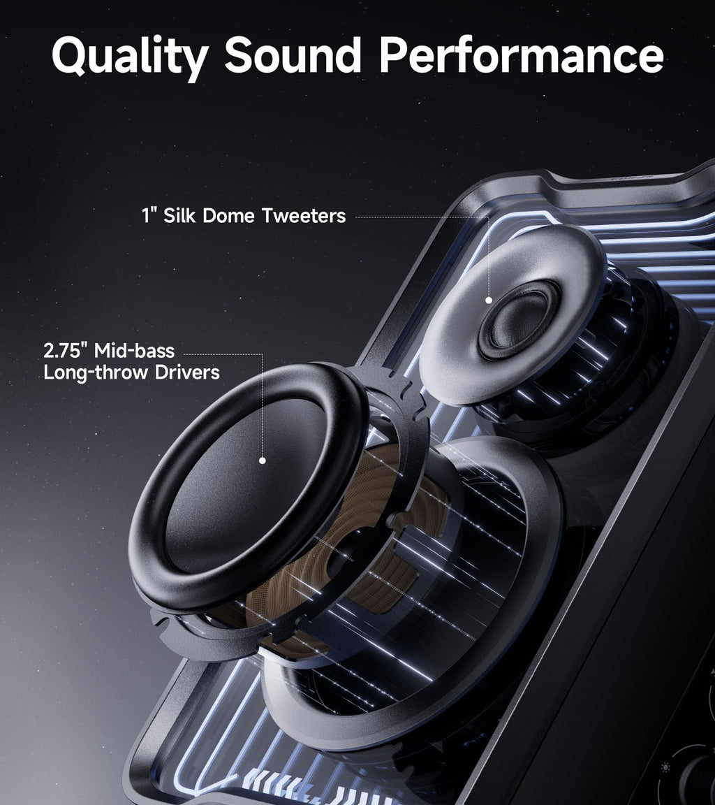 Edifier QR30 RGB Light Desktop Computer Gaming Speakers, 30W RMS, White