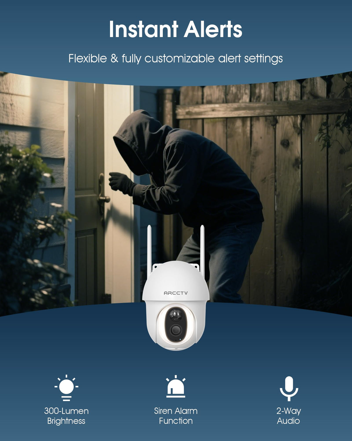ARCCTV 4G LTE Cellular Security Camera Outdoor Wireless
