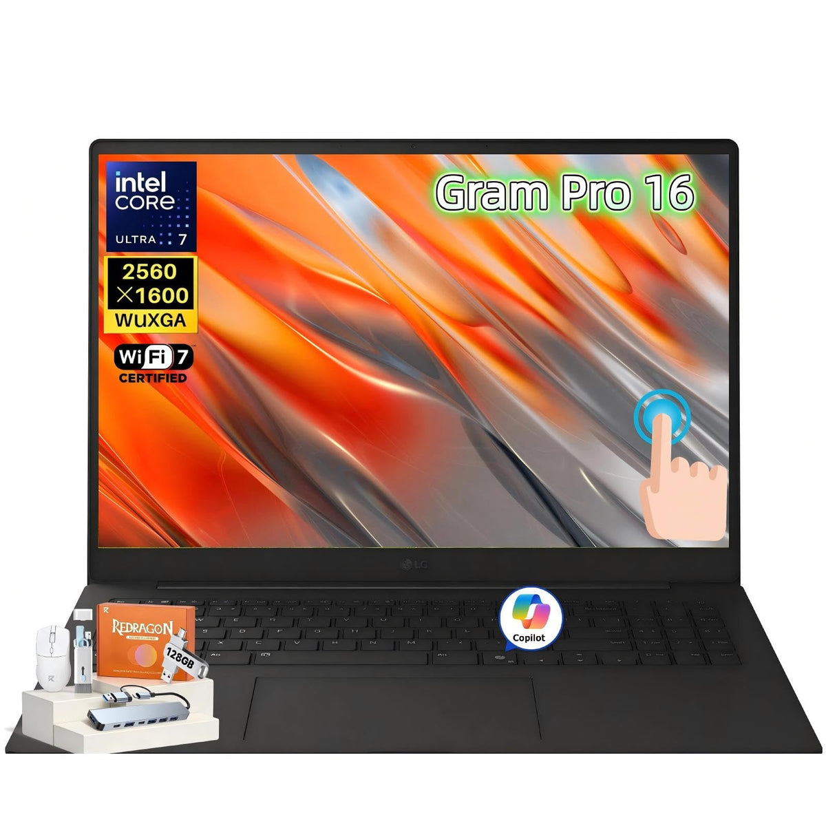LG Gram Pro 16 Laptop 2026 New, Intel Ultra 7 355 AI CPU, 32GB RAM 7500 MHz