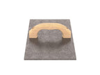 Bon Rumble Strip Hand Float 13 1/2 in. x 7 1/4 in. Cast Aluminum Concrete Float with Wood Handle, 1 in. Radius Wave Pattern Tool for Highway Shoulder and Median Work