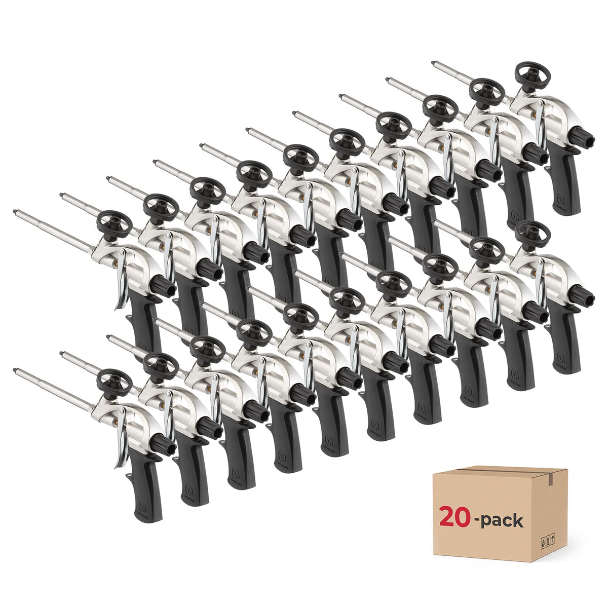 Expanding Foam Spray Gun 20 Pack | PU Applicator for Dispensing Seal, Insulation, Filling, Caulk, Windows & Doors, Fire Block, Subfloor Adhesive | PT-0603-20