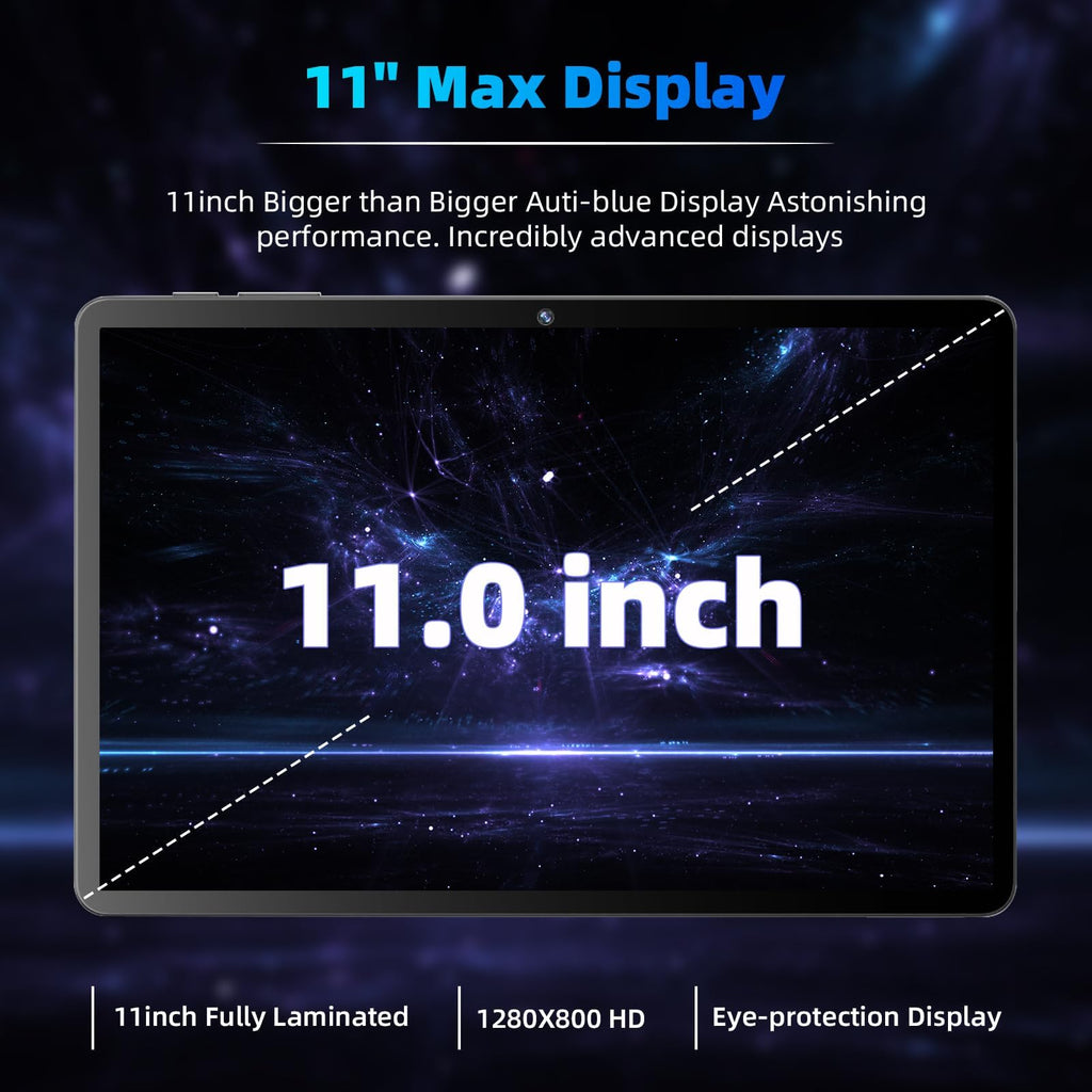 COLORROOM 2026 Android16 Tablet 11inch, Face Unlock, 18W Fast Charging,Gray