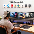 Laptop Screen Extender, 14" Ultra-Slim Triple Portable Monitor, 1080P FHD IPS Display, USB-C/HDMI Plug & Play, Monitor Extender for 13-17.3" Laptops, Mac/Windows/Chrome