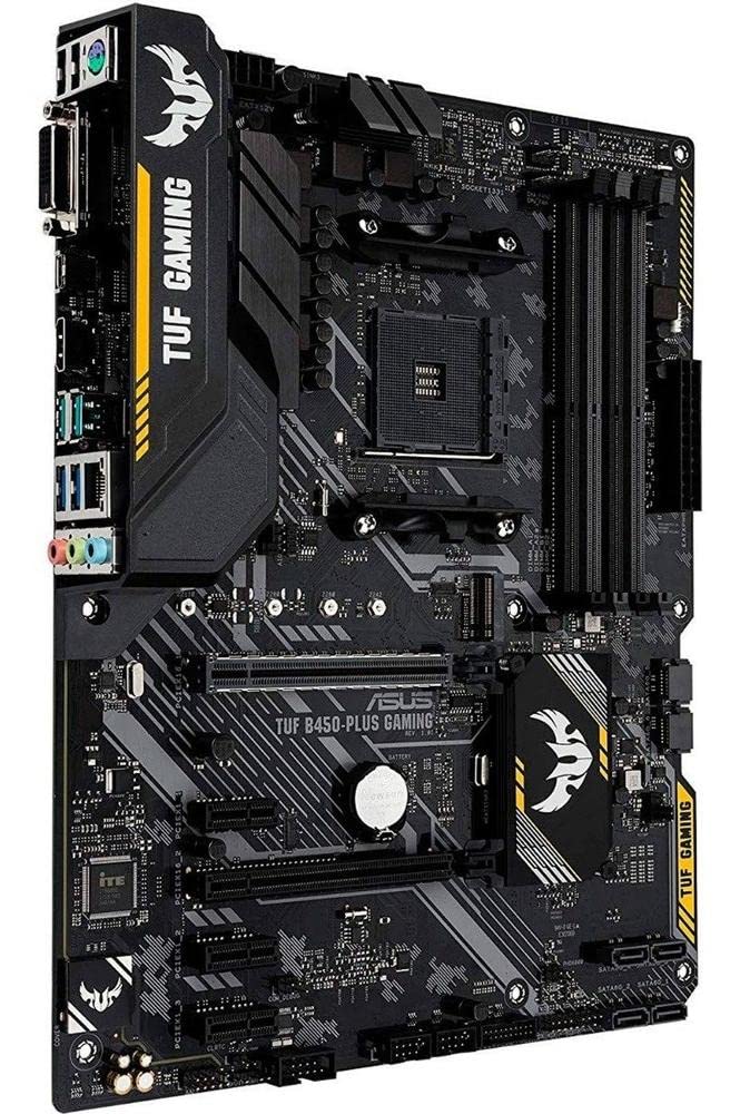 ASUS TUF B450-Plus Gaming Motherboard (ATX) AMD Ryzen 2 AM4 DDR4 HDMI DVI M.2