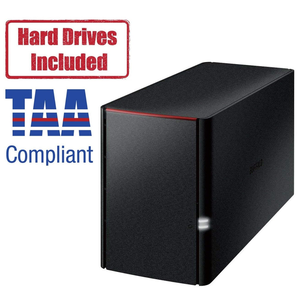 BUFFALO LinkStation SoHo 220 2-Bay Personal Cloud Office NAS 4TB (2x2TB) with Hard Drives Included