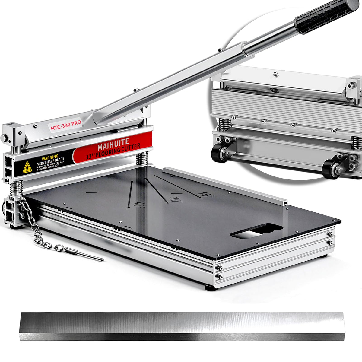 17mm Thick Laminate Floor Cutter with Extra Blade & Wheels,13In Lvp Cutter
