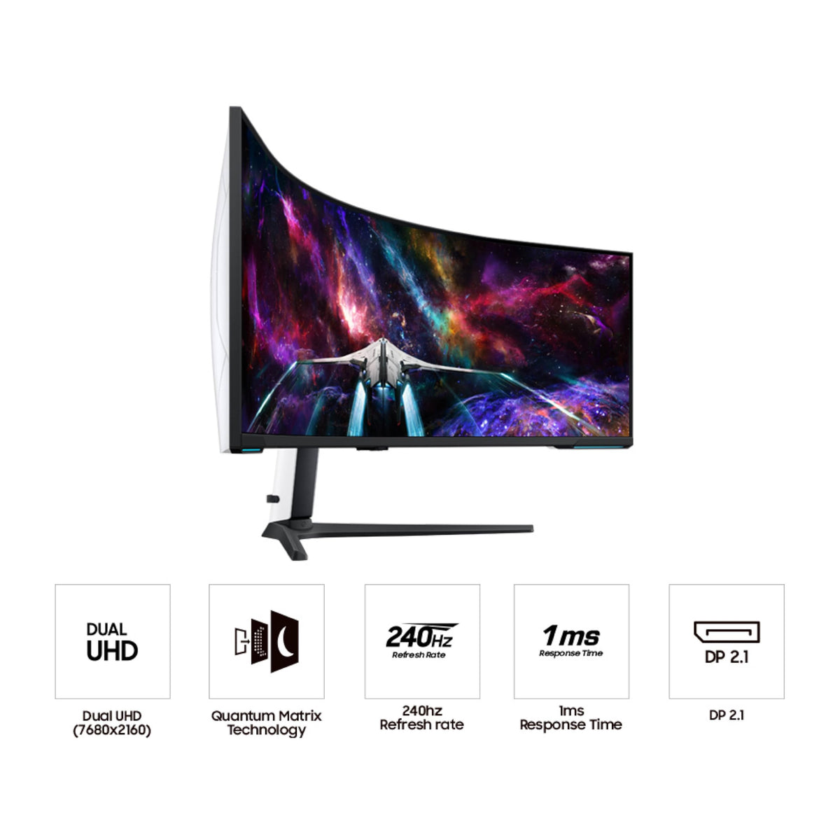 Samsung 57" Odyssey Neo G9 (G95NC) Dual 4K UHD 1000R Curved Gaming Monitor