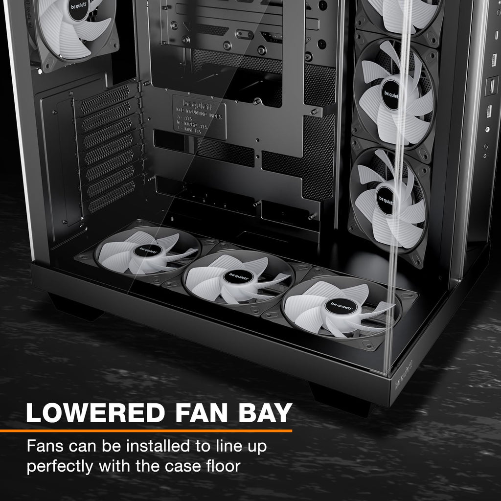 be quiet! Light Base 500 LX Black PC Case, Fully Windowed Front and Side