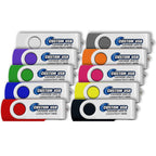 128MB Flash Drive 100 Pack, USB 2.0 Memory Stick with Lanyards