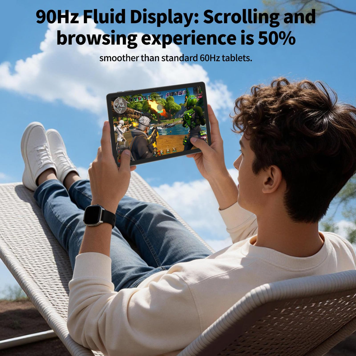 Tablet 11 Inch, Android 16 Tablet with Octa Core Processor, 24GB+ 128GB (Up to 2TB), Gemini AI Tablets, 90Hz Display with 8000mAh Battery, 4-Year Warranty for Work, Study, Travel & Gaming (Gray)