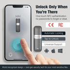 Maktar Nukii 256GB Encrypted USB-C Flash Drive, NFC Unlock, White