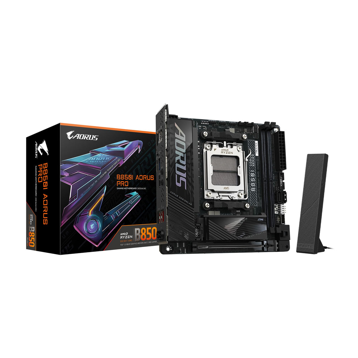 GIGABYTE B650 AORUS Elite AX AMD AM5 ATX Motherboard, Support Ryzen 9000/8000/7000 Series, DDR5, 14+2+1 Power Phase, PCIe 5.0 M.2, USB-C 3.2 Gen 2, WIFI6E, 2.5GbE, EZ-Latch, Q-Flash, RGB Fusion