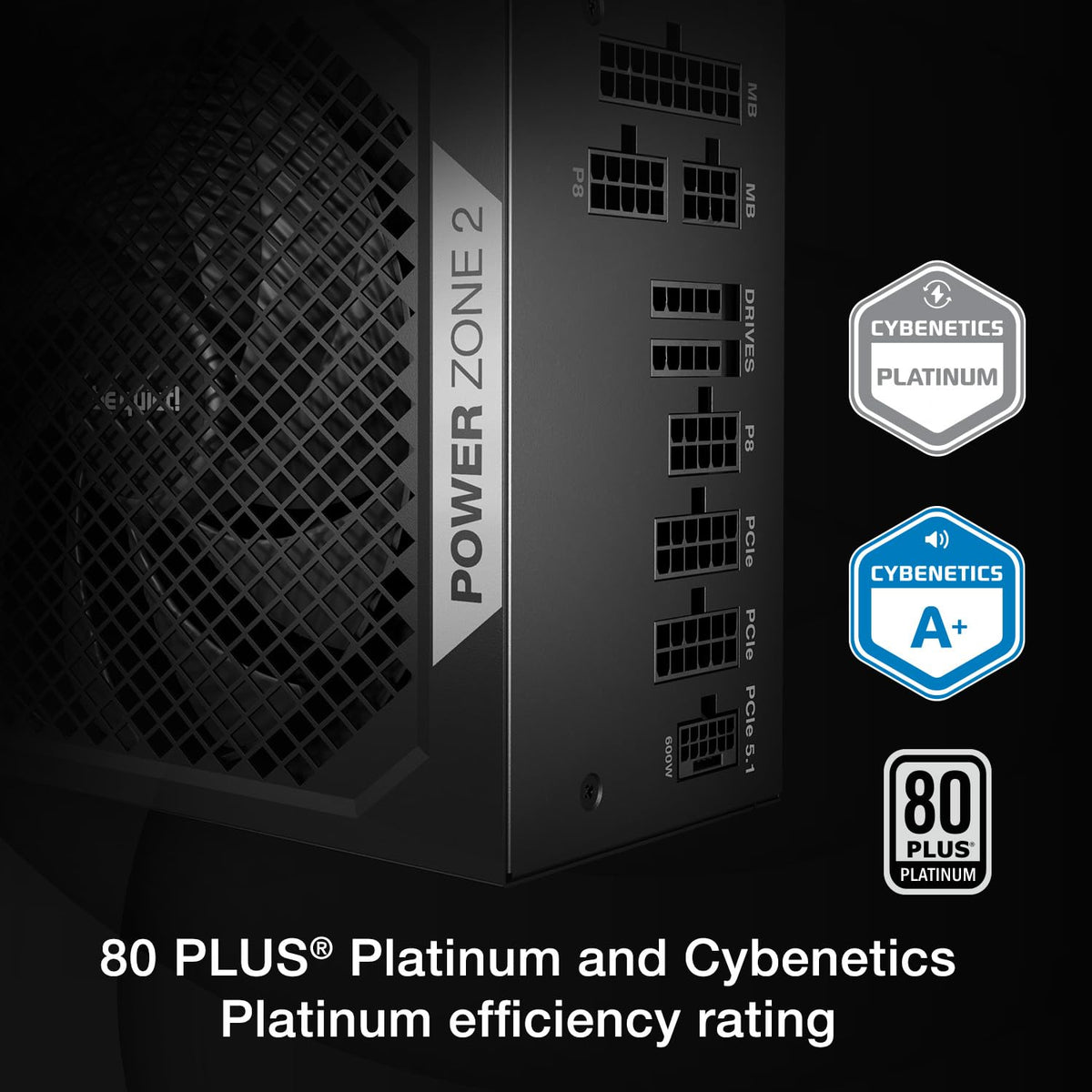 be quiet! Power Zone 2 1000W, ATX 3.1, PCIe 5.1, 80+ Platinum Power Supply
