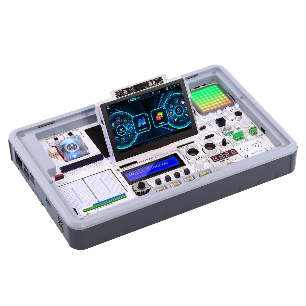 ELECROW CrowPi Case Kit for Raspberry Pi 5, 9-Inch Display