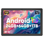 Android 16 Tablet 10 Inch, 24GB RAM 64GB ROM 1TB,HD IPS,Fast WiFi 6, BT 5.4