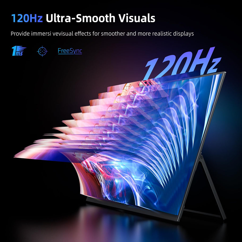 EVICIV Portable Monitor 18.5” 120Hz, 125% sRGB FreeSync 1ms Gaming Monitor