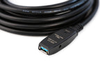 MutecPower 100 Feet Active USB Extension Cable 3.0 Male to Female with 3 Extension chipsets Signal Booster - Repeater Cord 30 Meters / 100 Feet (AC Power Supply Included)