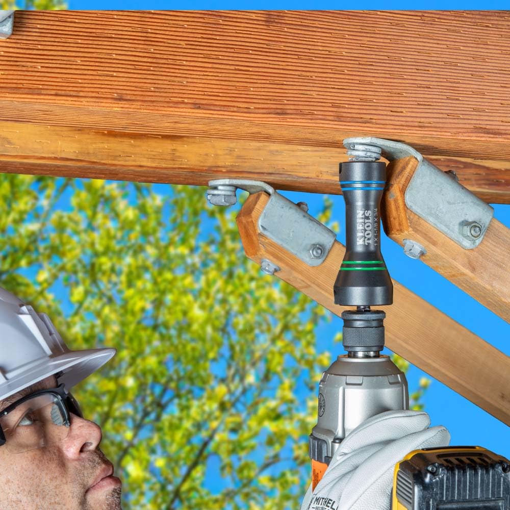 Klein Tools NRHD 5-In-1 Impact Socket, and Small and Large Alignment Slots