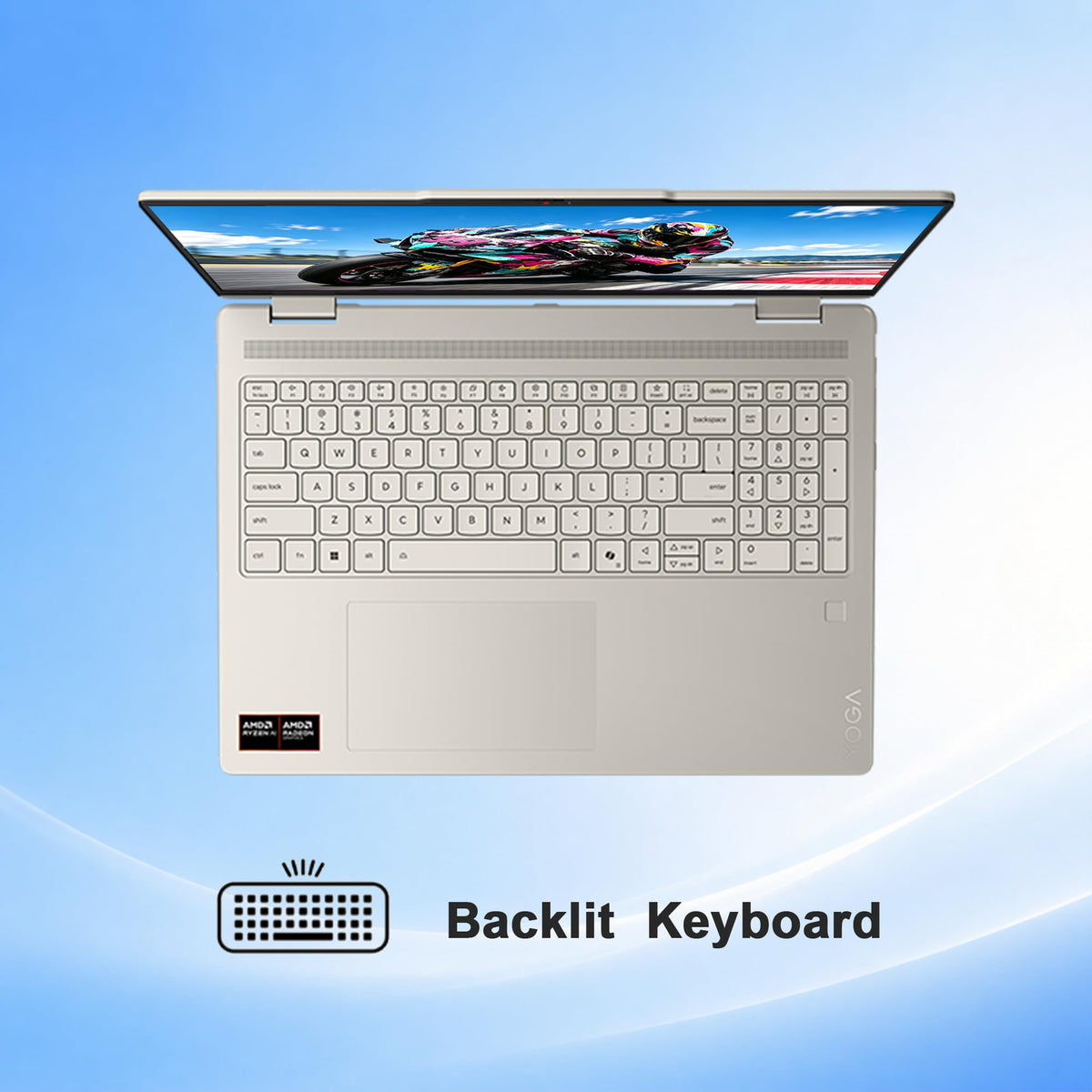 Lenovo Yoga 7 2-in-1 AI Business Laptop | 16" WUXGA OLED 100% DCI-P3 Touch | AMD 6-core Ryzen AI 7 445 (UP to 50 NPU Tops) | 24GB DDR5 512GB SSD | Backlit Fingerprint Wi-Fi 7 Win11 w/DLCA Accessory