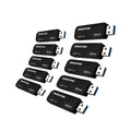 GIGASTONE 64GB Flash Drive 10-Pack, USB 3.2 Gen 1, Up to 80MB/s High-Speed Data Transfer, Carbon Fiber Design, Retractable, USB 2.0 / USB 3.0 / USB 3.1 Interface Compatible