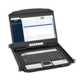 Tripp Lite Rackmount KVM Console, Short Depth 1U Rack Mount Monitor Keyboard Splitter, 18.5" HD LCD Screen, HDMI & USB Ports - Windows, Mac, Linux, & Sun Compatible - 1-Year Warranty (B021-SWHD-K)