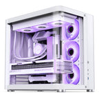 JONSBO TK-4 Black ATX PC Case,Separated Cabinet Mid Tower Computer Case,Bi-Bent Surround View Glass,Aluminum Alloy, Support Micro/ATX, SP Back-Connect(BTF) MB /460GPU/200PSU,Type-C Jack, Black