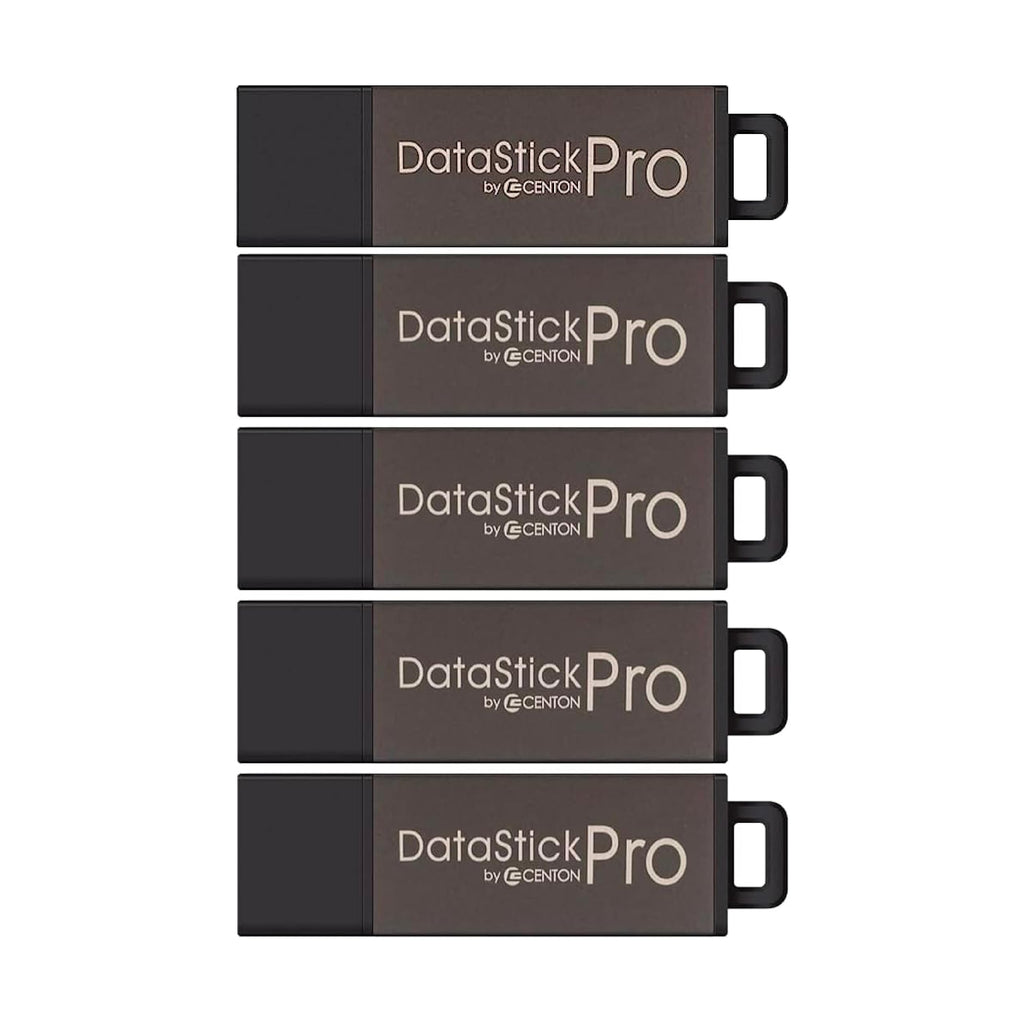 Centon Electronics DataStick Pro USB 2.0 Flash Drive, 2 GB, 50 USB Flash Drives, 50 Bulk Pack, Grey