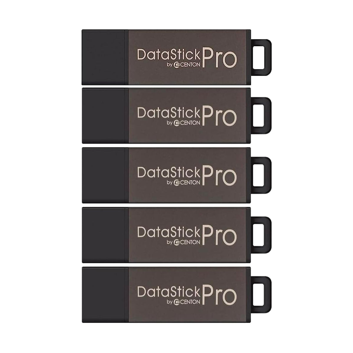 Centon Electronics DataStick Pro USB 2.0 Flash Drive, 2 GB, 50 USB Flash Drives, 50 Bulk Pack, Grey