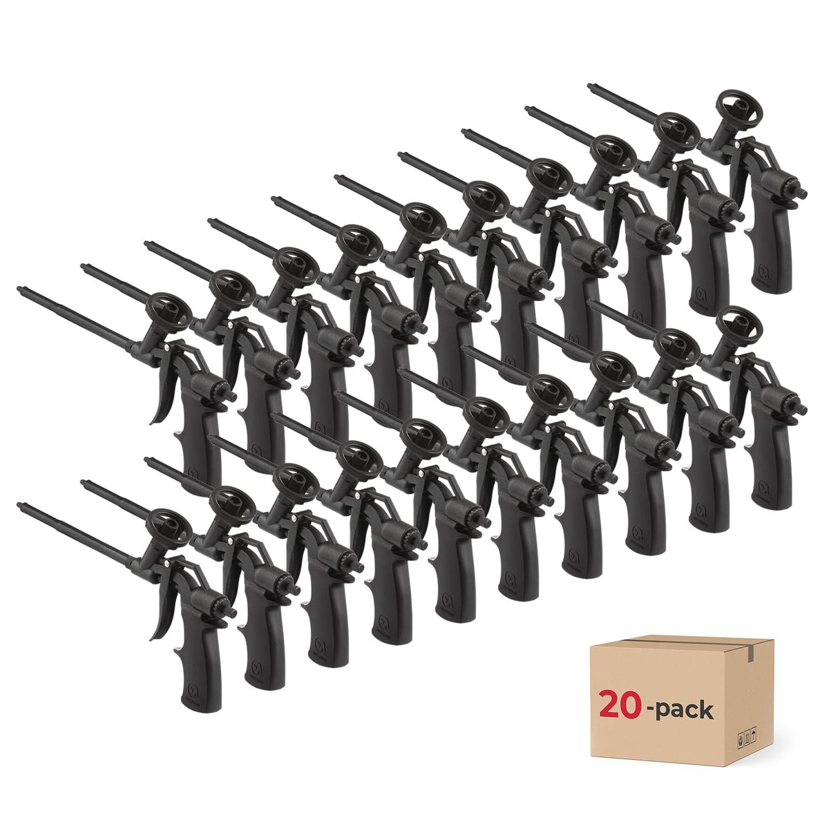 Expanding Foam Spray Gun 20 Pack | PU Applicator for Dispensing Seal, Insulation, Filling, Caulk, Windows & Doors, Fire Block, Subfloor Adhesive | PT-0603-20