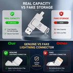 True Capacity 512GB Apple MFi Certified Photo Stick Flash Drive for iPhone