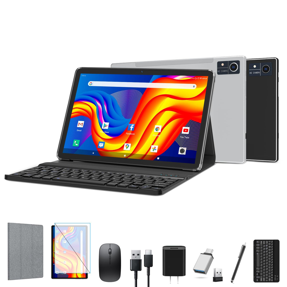 Tablet 12 inch Large Screen, Android 15 Tablet 16GB RAM 256GB ROM, 2K 2000x1200 Incell Widevine L1 Display, Gaming Tablets with Helio G99 Octa-core, 8000mAh 18W Fast Charge Tablets, AI Support, GPS