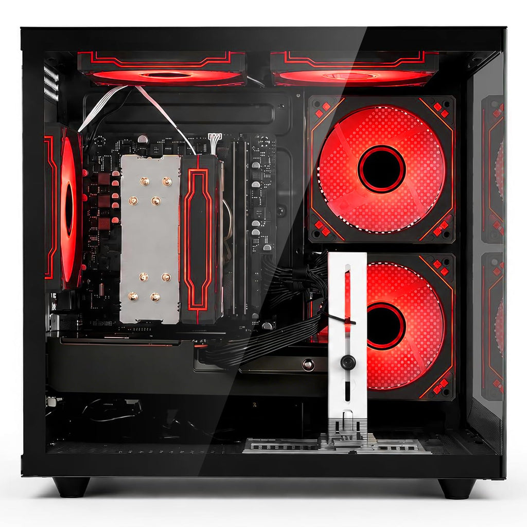 suevery Pre Built Gaming PC Bundle AMD Ryzen7 Desktop Computer Black